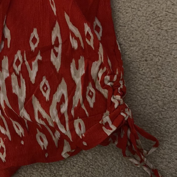 Red floral romper/swim coverup - Picture 2 of 4